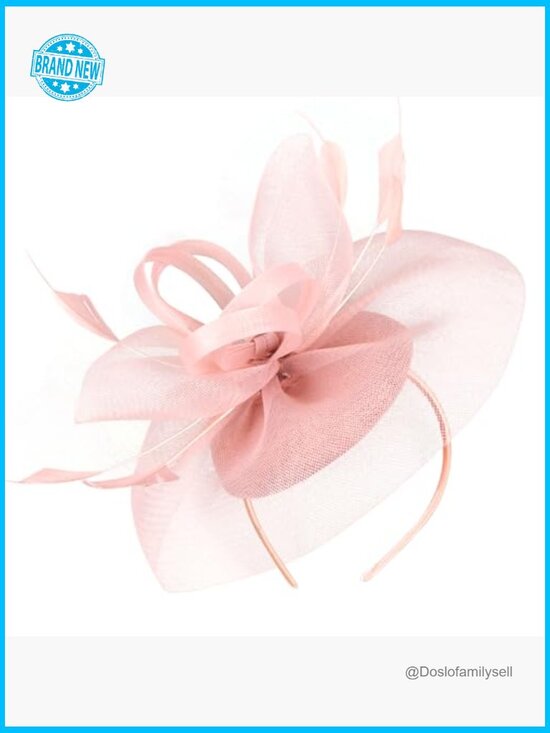 Fascinator Hat Set with Gloves and Pearl Jewelry for Wedding Tea Party Derby main image 4